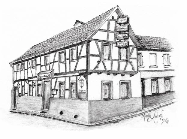 Zeichnung des Restaurant Beim Mahler